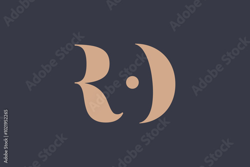 Abstract letter RO logo. This logo icon incorporate with abstract shape in the creative way. 