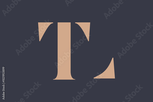 Abstract letter TL logo. This logo icon incorporate with abstract shape in the creative way. 