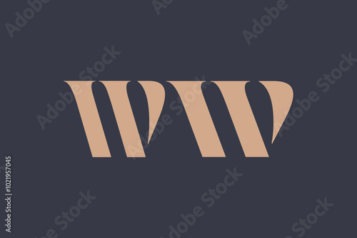 Abstract letter WW logo. This logo icon incorporate with abstract shape in the creative way. 