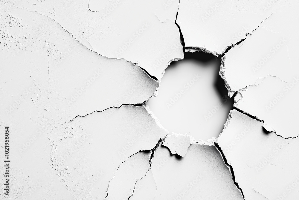 Cracked White Wall Texture: Abstract Background Cracked White Wall Texture: Abstract Background