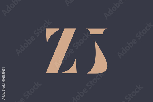 Abstract letter ZJ logo. This logo icon incorporate with abstract shape in the creative way. 