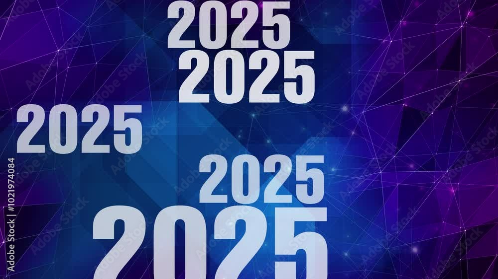 New year 2025 abstract background inspires optimism through dynamic motion graphics and futuristic innovation theme New year 2025 abstract background inspires optimism through dynamic motion graphics and futuristic innovation theme