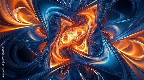 An abstrct intricate star swirling
