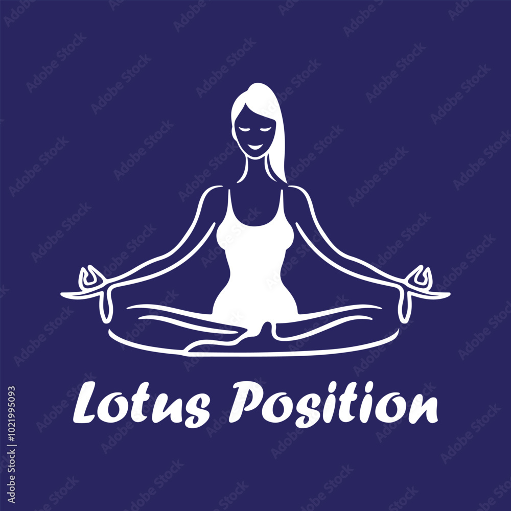 Lotus Position Yoga, Maditation, Yoga Line art, Yoga blue background, Yoga Color Vector, silhouette illustration Lotus Position Yoga, Maditation, Yoga Line art, Yoga blue background, Yoga Color Vector, silhouette illustration