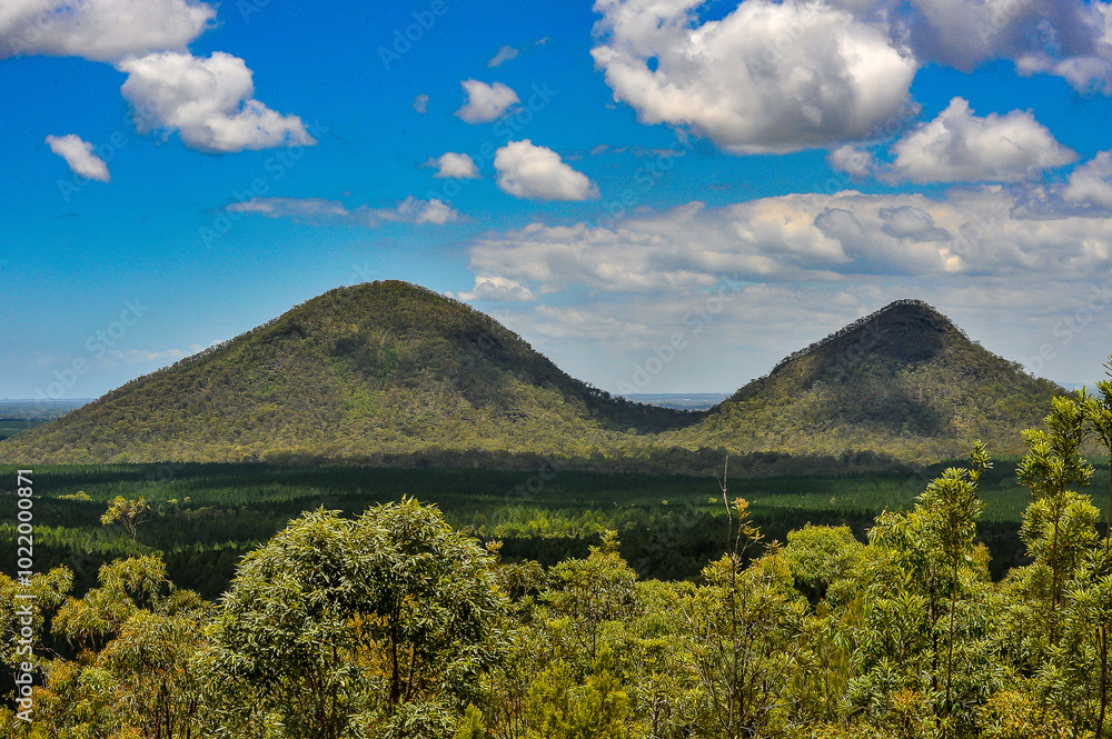 Fototapeta premium Paysage typique de cette région australienne au nord de Brisbane.