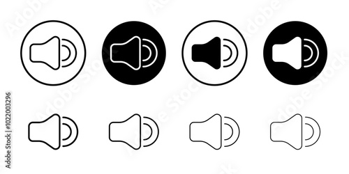 Speaker Icon Black and white outline vector