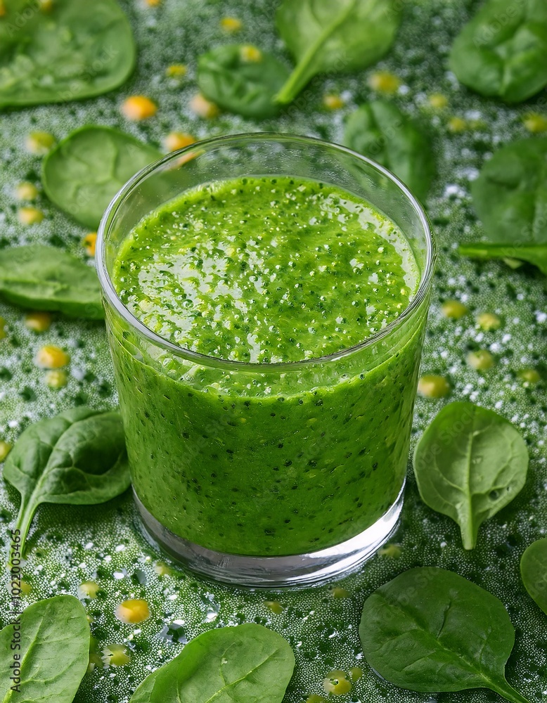 a glass of healthy green smoothie made from fresh baby spinach, a glass of healthy green smoothie made from fresh baby spinach,
