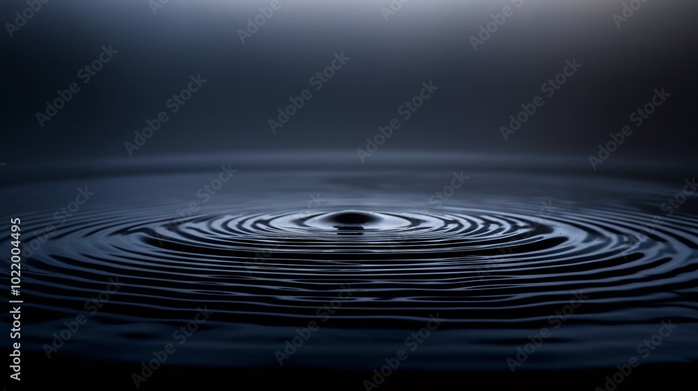 Water Drop Ripple: A solitary water drop creates a mesmerizing ripple effect on the surface of a still body of water, reflecting the subtle beauty of nature's simple wonders. Water Drop Ripple: A solitary water drop creates a mesmerizing ripple effect on the surface of a still body of water, reflecting the subtle beauty of nature's simple wonders.