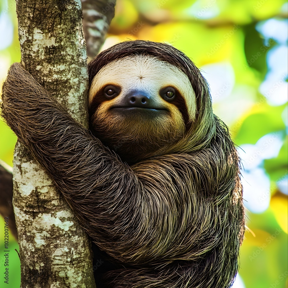 Cool SLoth hanging from a tree Cool SLoth hanging from a tree