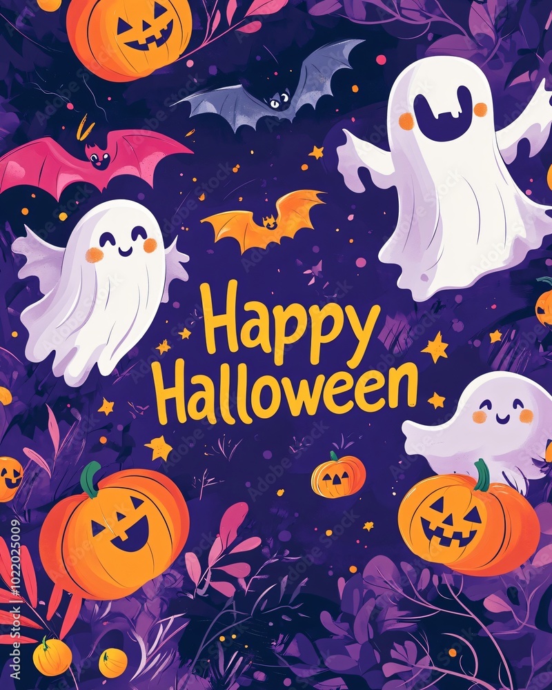 Happy Halloween postcard Happy Halloween postcard