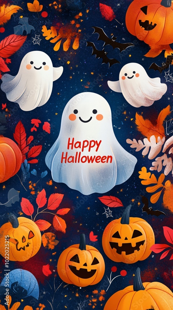 Happy Halloween postcard Happy Halloween postcard