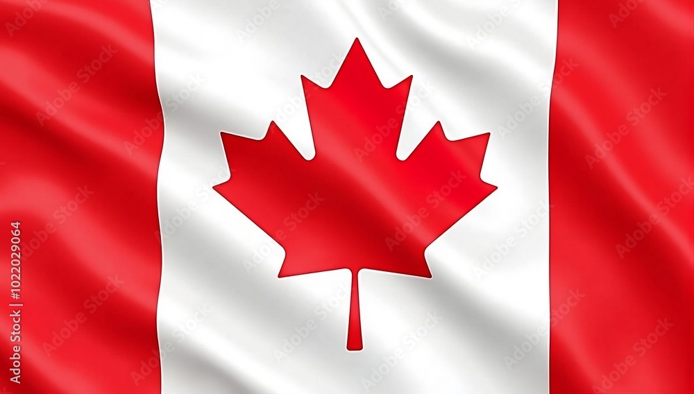 Close-up of Waving Canadian Flag. for banner Background design Close-up of Waving Canadian Flag. for banner Background design