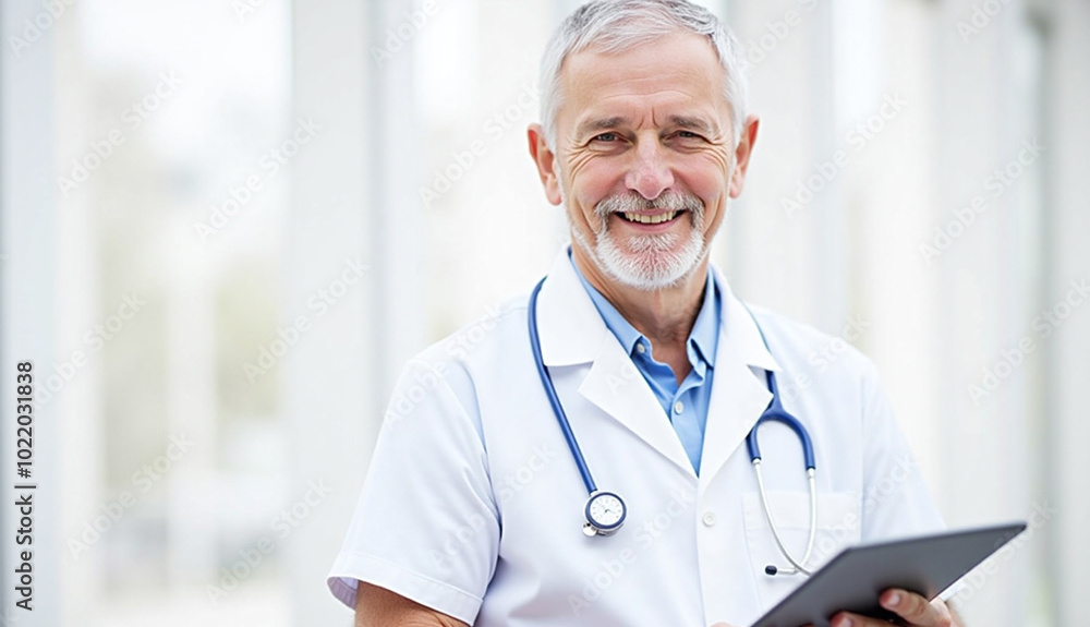 old caucasian doctor with stethoscope old caucasian doctor with stethoscope