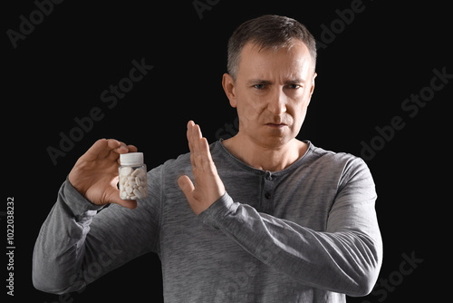 Mature drug addict rejectin...