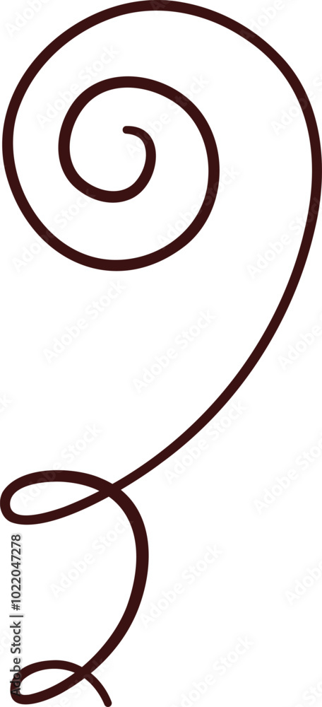 Handdrawn Abstract Curve Line Handdrawn Abstract Curve Line