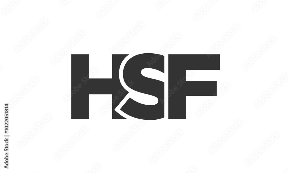 HSF logo design template with strong and modern bold text. Initial based vector logotype featuring simple and minimal typography. Trendy company identity. HSF logo design template with strong and modern bold text. Initial based vector logotype featuring simple and minimal typography. Trendy company identity.
