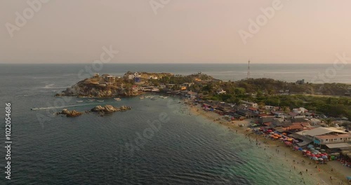 Atardecer en playa San Agustín Huatulco Oaxaca