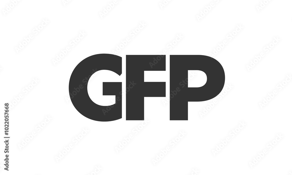 GFP logo design template with strong and modern bold text. Initial based vector logotype featuring simple and minimal typography. Trendy company identity. GFP logo design template with strong and modern bold text. Initial based vector logotype featuring simple and minimal typography. Trendy company identity.
