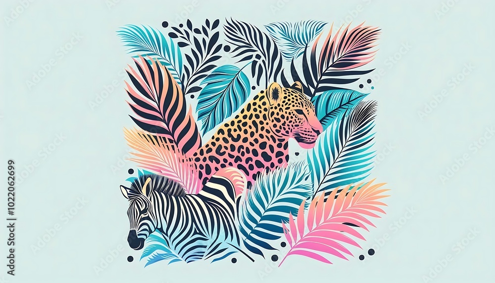 Fototapeta premium Animal Print with a Twist,generative ai