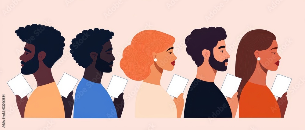 Diverse group of people holding smartphones, showcasing modern communication and technology, isolated on a soft background. Diverse group of people holding smartphones, showcasing modern communication and technology, isolated on a soft background.