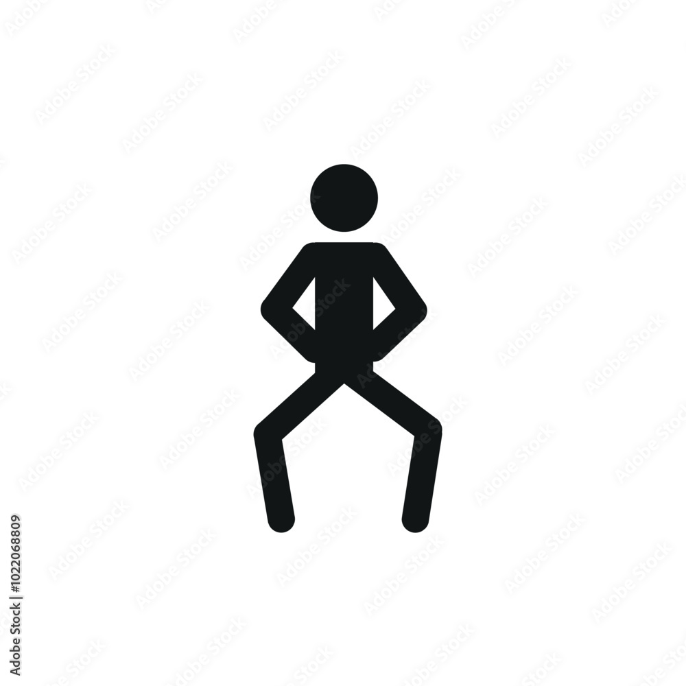 dancing stick man on isolated white background dancing stick man on isolated white background