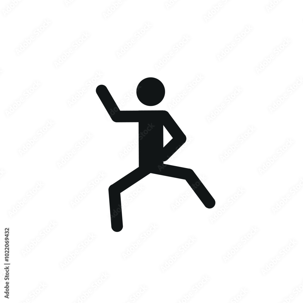 dancing stick man on isolated white background dancing stick man on isolated white background