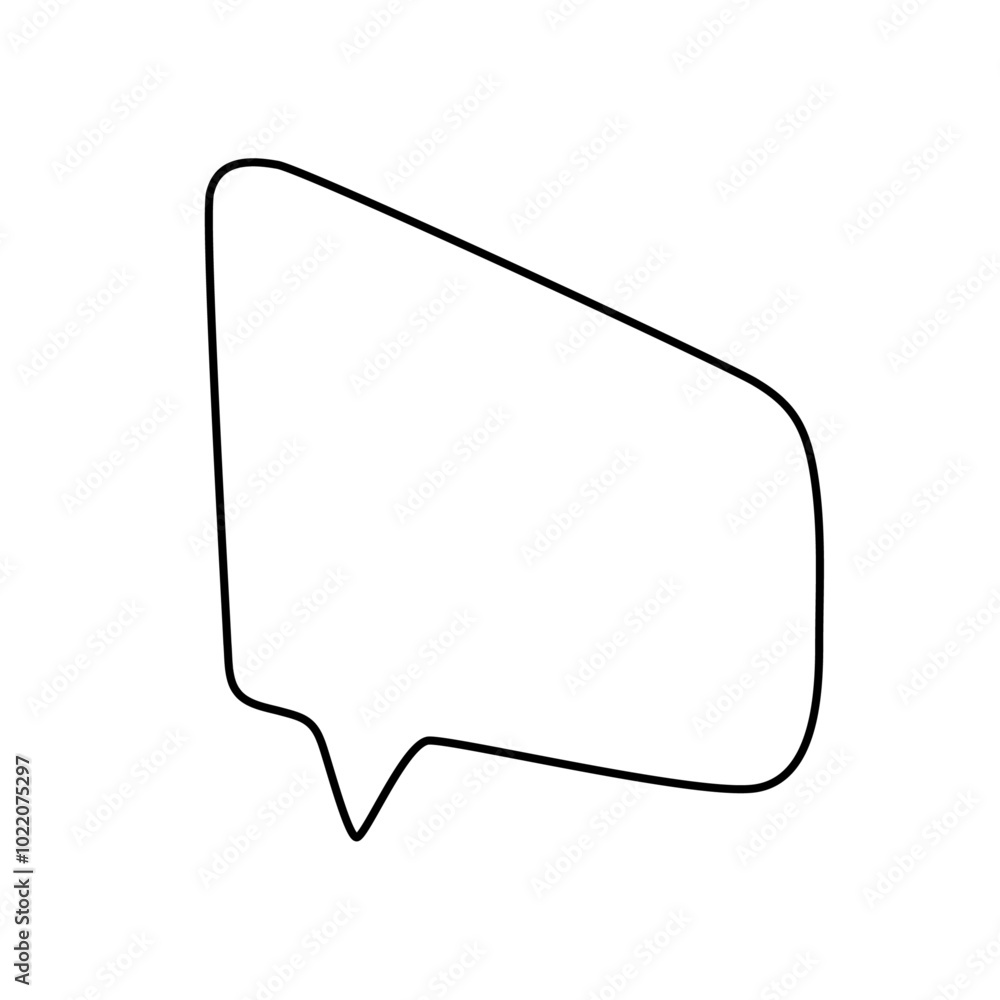 Fototapeta premium hand drawn speech bubble line