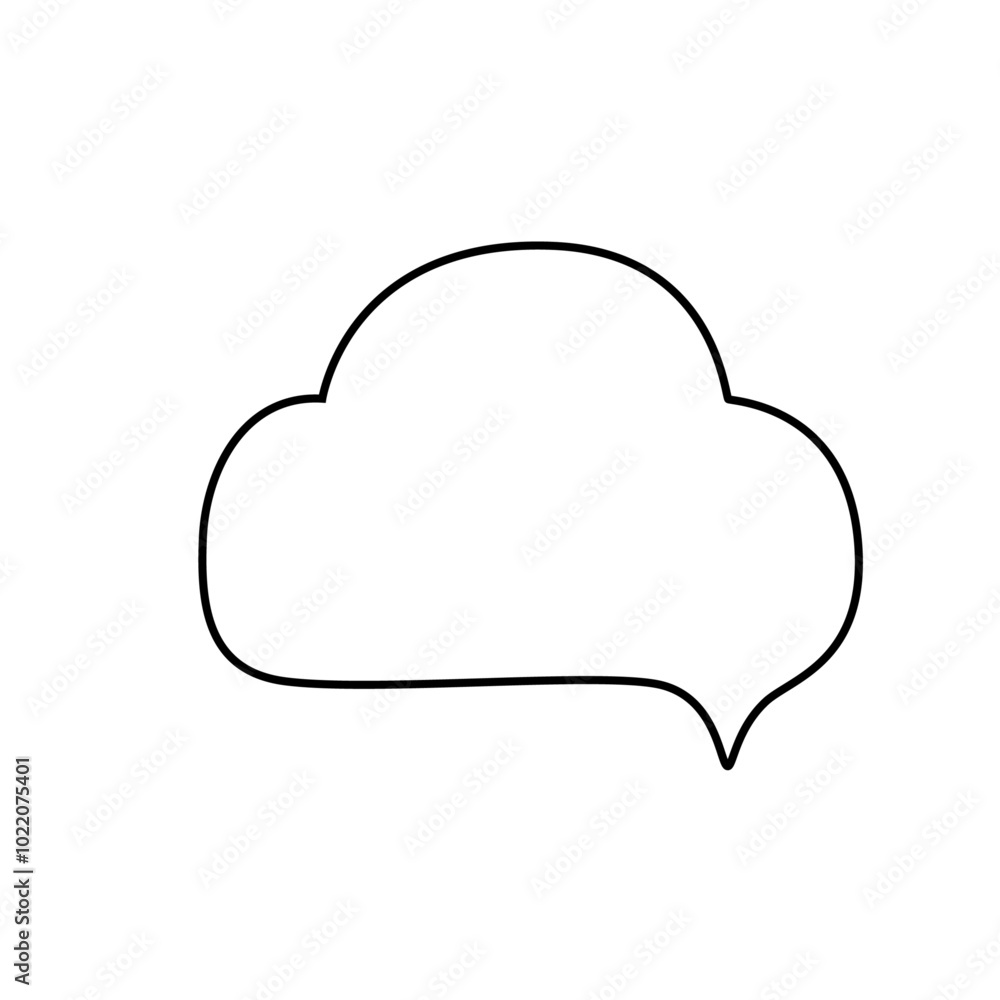 hand drawn speech bubble line hand drawn speech bubble line