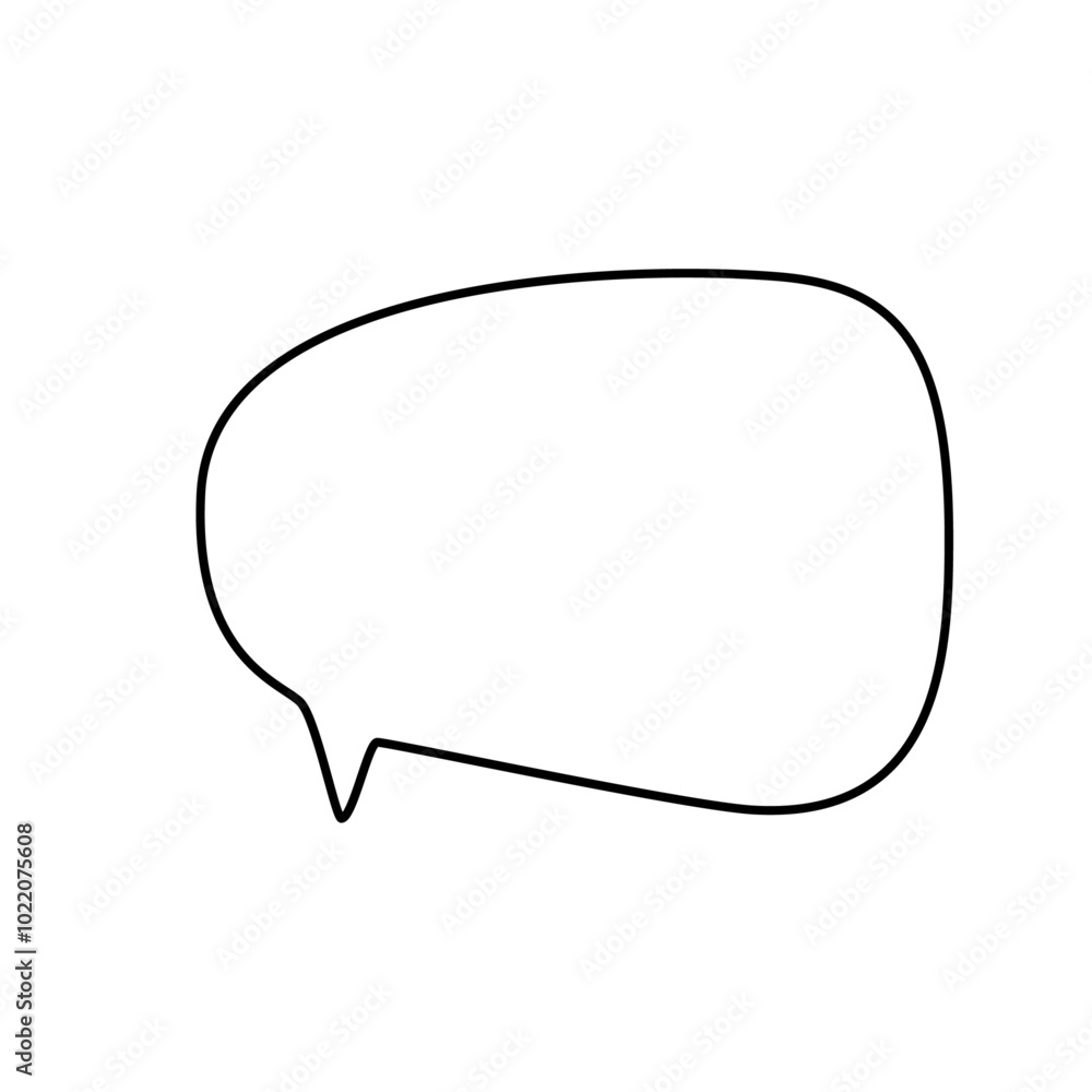 hand drawn speech bubble line hand drawn speech bubble line