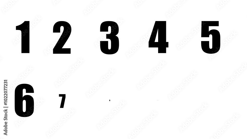 Professional intro clip with numbers from one to ten on a white background ,Multi-color vector illustration isolated on white background Professional intro clip with numbers from one to ten on a white background ,Multi-color vector illustration isolated on white background