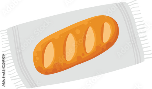 Bread on cutting board. Sliced farm grain rustic loafs on wooden board with knife, natural cereal bakery products, healthy food concept. Vector set on white background