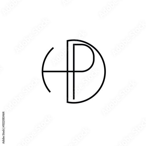 phd logo, p logo, d logo, ph logo, p letter, d letter, symbol, vector, minimal, minimalist, modern