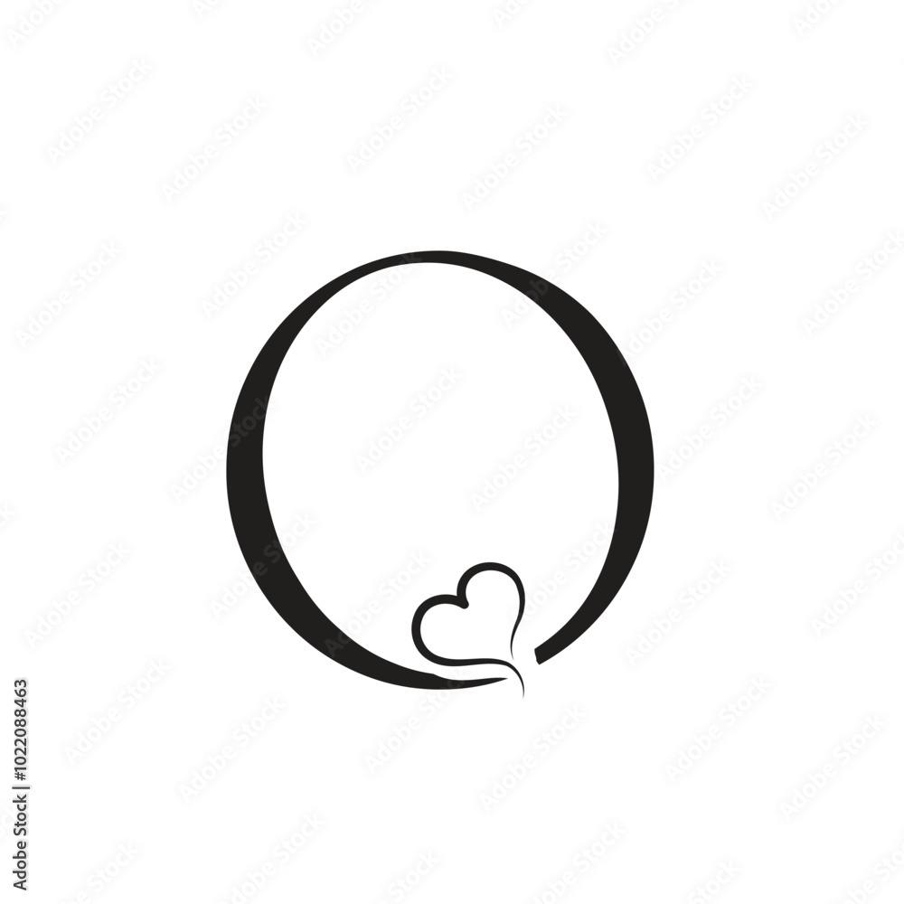 O letter logo, o heart logo, o logo, heart logo, vector, minimal, modern O letter logo, o heart logo, o logo, heart logo, vector, minimal, modern