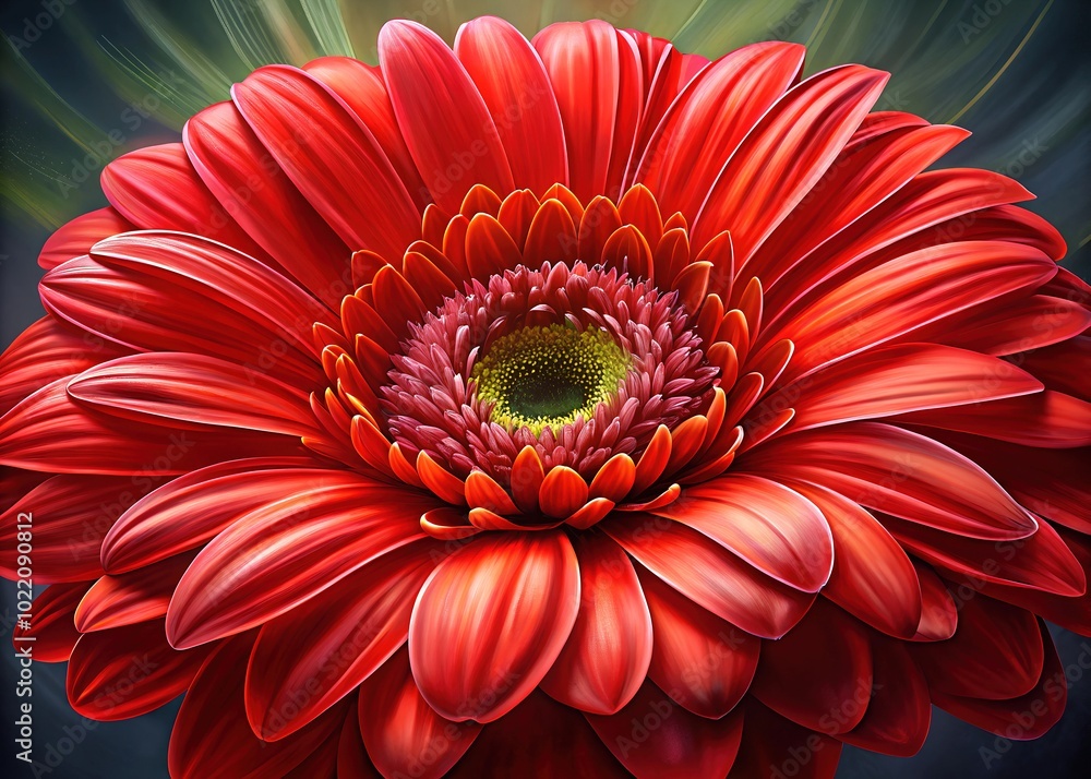 Red Gerbera Flower Close-up. Red Gerbera Flower Close-up.