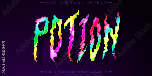Halloween monster text effect, editable horror and scary text style
