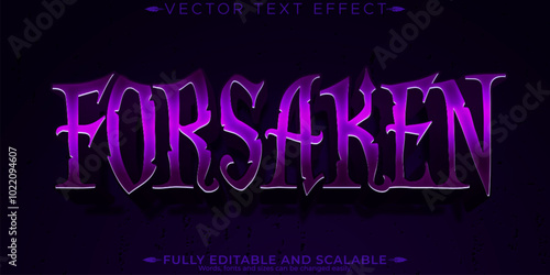 Halloween monster text effect, editable horror and scary text style