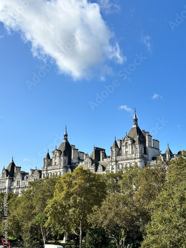 Big Ben Clock Tower and Palace of Westminster Against a Clear Blue Sky