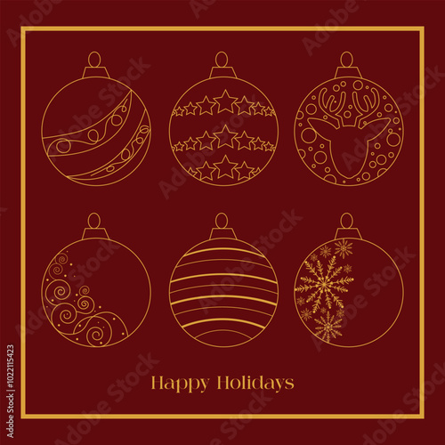 Vector de esferas de navidad para decorar en felices fiestas