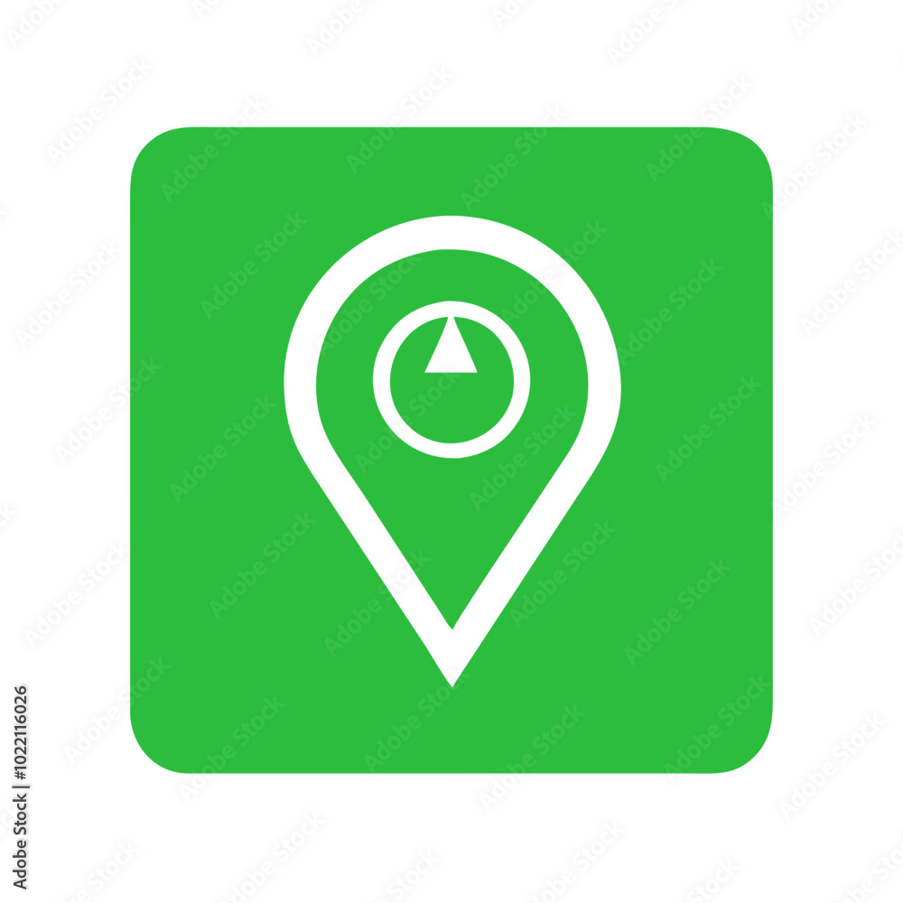 Map pointer with gps icon Map pointer with gps icon