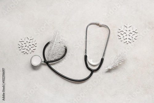 Stethoscope with white Chri...