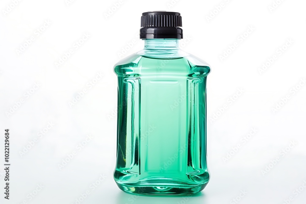 green bottle of water isolated on white green bottle of water isolated on white