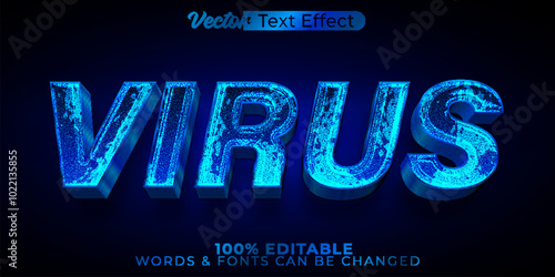 Virus Vector Text Effect Editable Alphabet Epidemic Illness Covid Pandemic