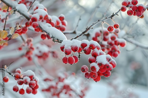 red berries in snow