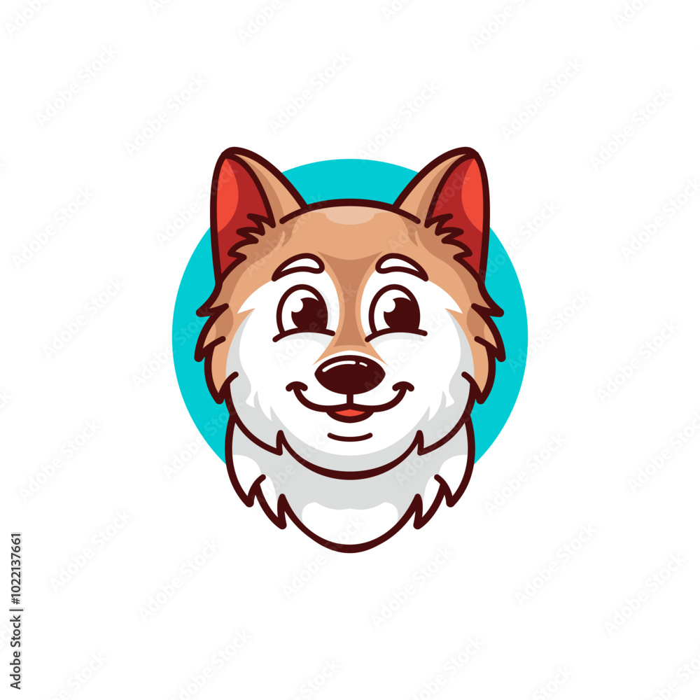 Fototapeta premium Cute Wolf Logo Template