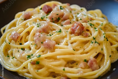 Pasta Carbonara with Bacon and Parmesan