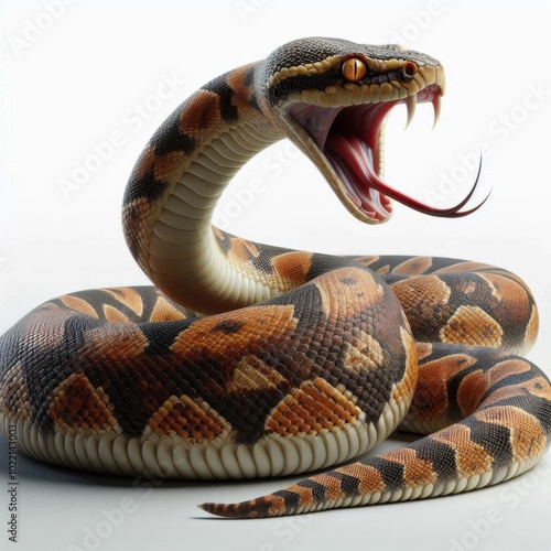 snake on white background
