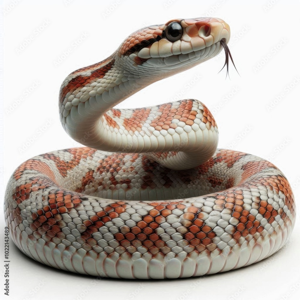 Obraz premium snake on white background