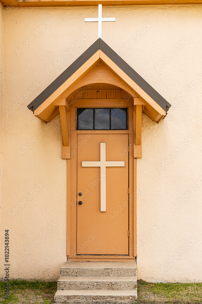 Fototapeta premium Side door to a small church.