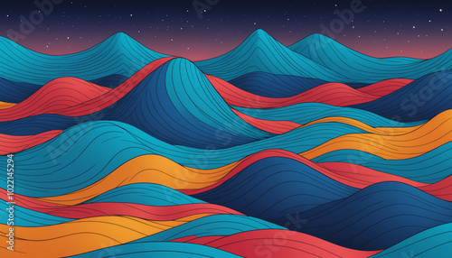 Abstract Illustration of Waves and Wavelike patterns | Gravity | Gradient descent