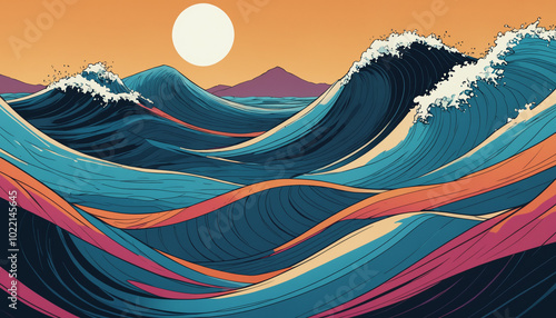 Abstract Illustration of Waves and Wavelike patterns | Gravity | Gradient descent